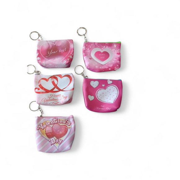 Set of 5 Valentine's Coin Purses! Adorable on their own or to gift small items! - Picture 2 of 8